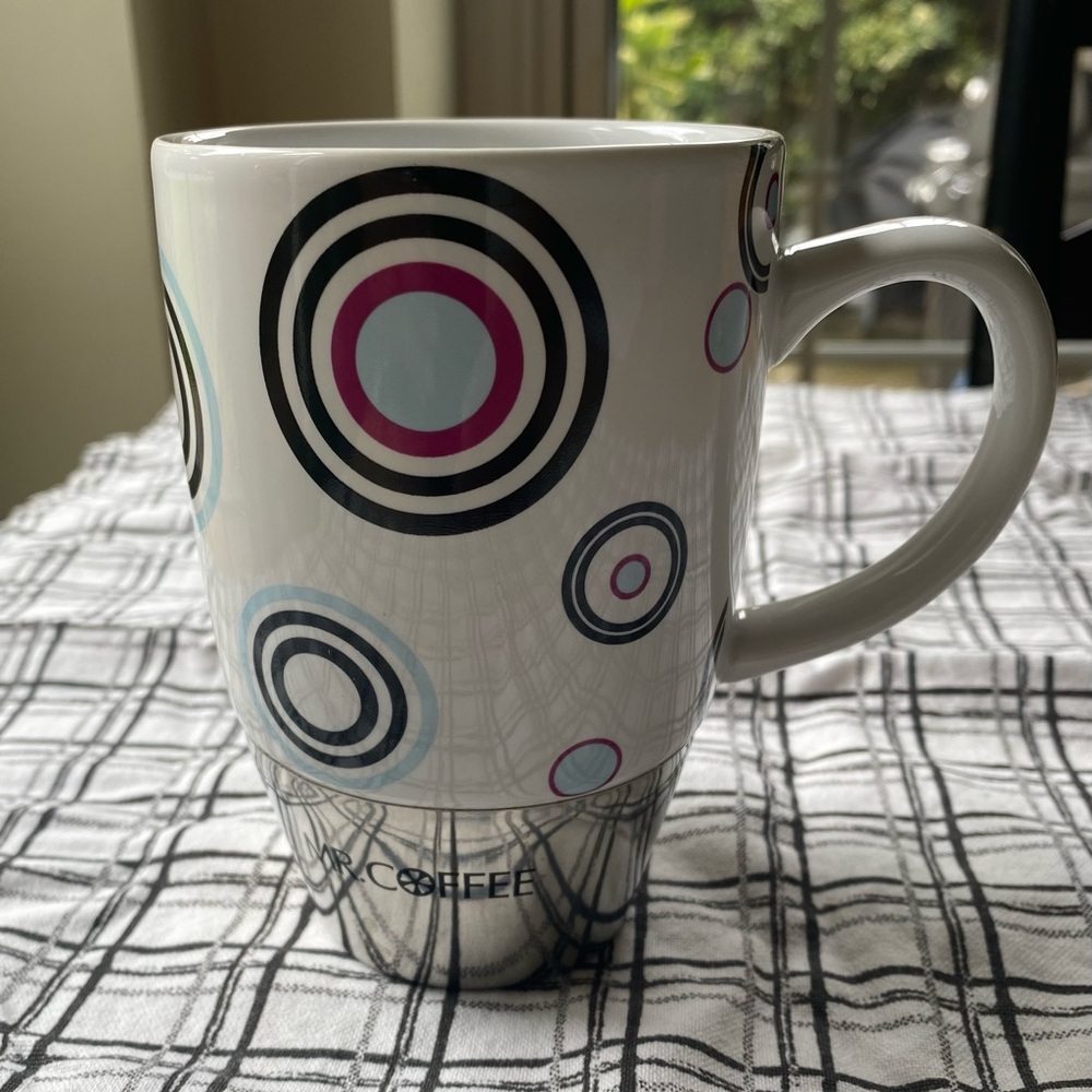 Mr. Coffee Ceramic and Stainless Mug 15oz.